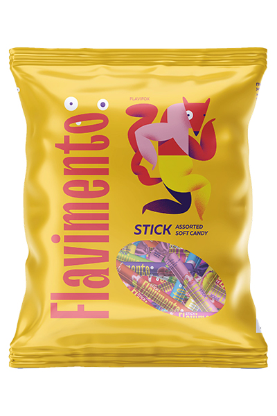 Тоффи с фруктовым вкусом FLAVIMENTO STICK ассорти 500г