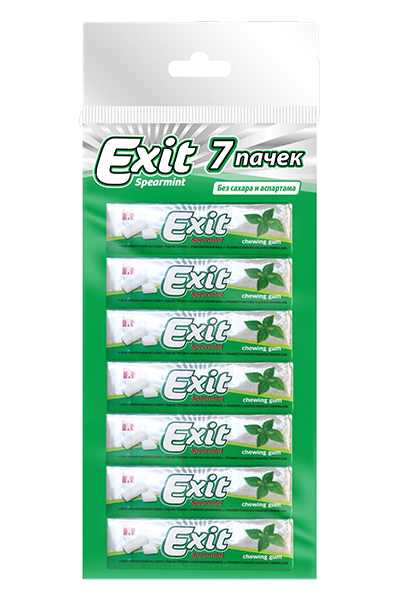 Жевательная резинка Exit без сахара Мята спайка 13,5 г - 7 шт