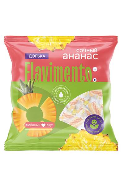 Жевательные конфеты Flavimento Ананс (долька) с добавлением натурального сока